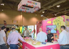 The Mexican pavilion was a hive of activity during the show with the grapes a highlight next to the avocados and limes.